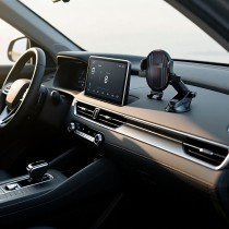 Dashboard and Windshield Automatical Button Holder STD-51 Style Cover Vertical striped texture for 4-7",ABS