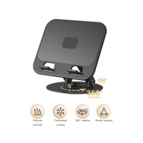 Laptop Holder HD-1063 Square Polish for 5-11" ABS+metals-black