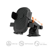 Basic Dashboard and Windshield Mount Car phone Holder VE0006 for 4.5-7" ABS-black
