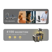 Manual Vacuum Suction Magnetic Car Phone Holder HD-1070 17N45 4500GS -black