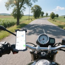 Motorcycle phone Holder HD-5299 for 4-7" ABS-black