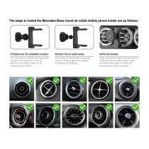 Car Air Vent Mount Mobile phone  Holder  NE5304 with magnet-black+gun