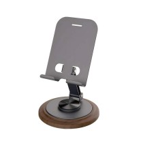 Mobile & Ipad tablet holder HD-1067 360 Rotation Metal+wooden