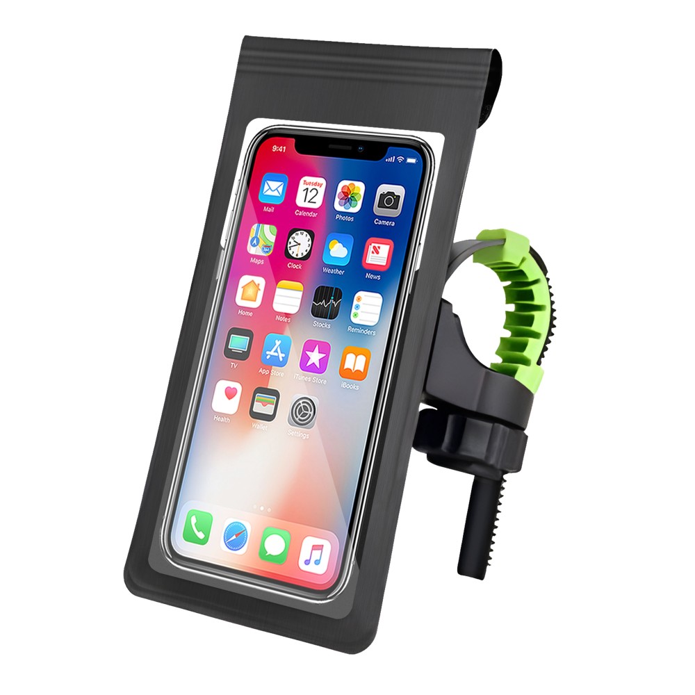 Motorcycle & Bicycle Holder TR9375 4-7" ,Waterproof IPX6 Bag ,15-28mm Hole