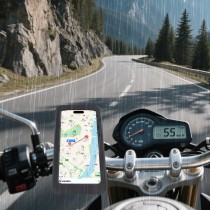 Motorcycle & Bicycle Holder HD-1025 4-7" ,Waterproof IPX6 Cover 2 ,15-28mm Hole