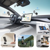 Automatical Vacuum Suction Magnetic Car Phone Holder HD-1069 16N52 4400GS -black