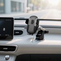 Basic Dashboard & Windshield Automatical Button Holder H001 for 4.5-7", ABS