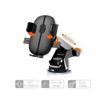 Basic Dashboard & Windshield Automatical Button Holder H009 for 4.5-7", ABS