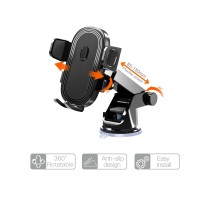 Basic Dashboard & Windshield Automatical Button Holder H010 for 4.5-7", ABS