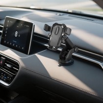 Basic Dashboard & Windshield Automatical Button Holder NE5241-01 for 4.5-7", ABS