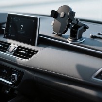 Basic Dashboard & Windshield Automatical Button Holder TE5115 for 4.5-7", ABS