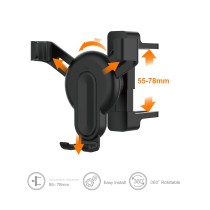 Car Air Outlet Phone Holder VE0021 for 4.5-7" ABS-black