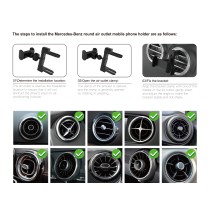 Car Air Vent Mount Mobile phone  Holder  NE5302 for 4-7" ABS-black