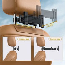 Car Back Seat Holder TE5079 for 4-7" ABS-black