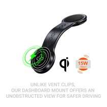 Dashboard Magsafe Wireless Charger HD-1029 N52 with 18 Magnets ,3200 GS -Black