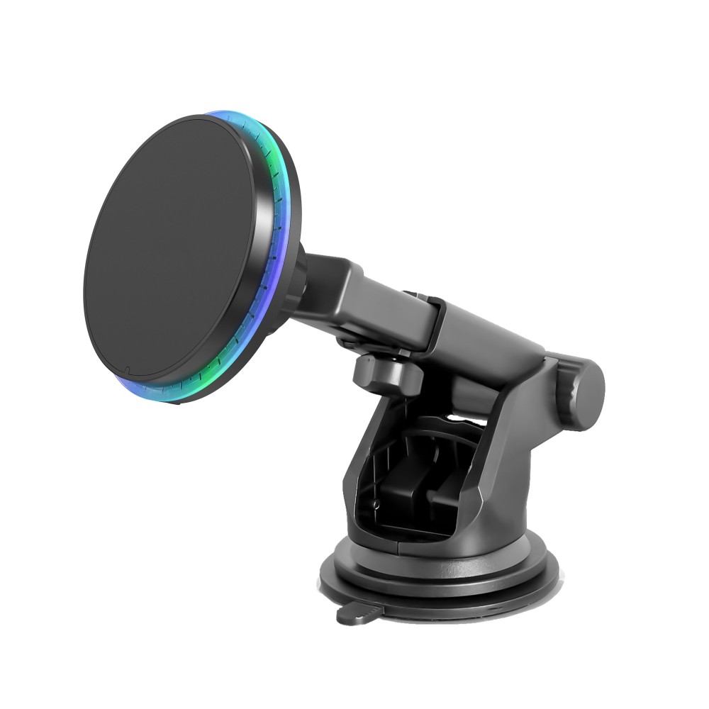 Dashboard and Windshield Car Magnetic wireless charger TA0447-01 15W Type-C ABS-black