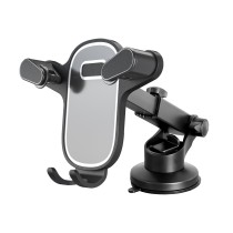 NE5290-02 Dashboard and Windshield Stretch 85-151mm & Rotatable Gravity Holder NE5290-CV Silver Decor for 4-7", ABS