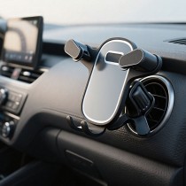 NE5290-02 Dashboard and Windshield Stretch 85-151mm & Rotatable Gravity Holder NE5290-CV Silver Decor for 4-7", ABS