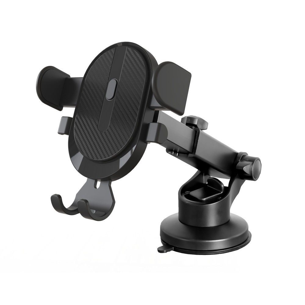 TE5041-02 Dashboard and Windshield Stretch 85-152mm & Rotatable Automatical Button Holder TE5041-CV Oval for 4-7", ABS