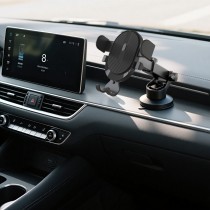 TE5041-02 Dashboard and Windshield Stretch 85-152mm & Rotatable Automatical Button Holder TE5041-CV Oval for 4-7", ABS