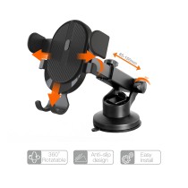 TE5041-02 Dashboard and Windshield Stretch 85-152mm & Rotatable Automatical Button Holder TE5041-CV Oval for 4-7", ABS