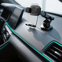 TE5051-02 Dashboard and Windshield Stretch 85-155mm & Rotatable Gear Holder TE5051-CV Transparent Series for 4-7", ABS & PC