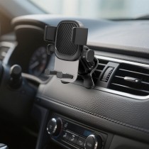 TE5086-07 Airvent Wing Automatical Button Holder TE5086-CV Transparent Series Balck 2 for 4-7", ABS & PC