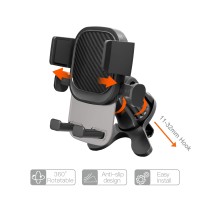 TE5086-07 Airvent Wing Automatical Button Holder TE5086-CV Transparent Series Balck 2 for 4-7", ABS & PC