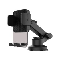 WCV-02 Dashboard and Windshield Stretch 85-156mm & Rotatable Automatical Button Holder WCV Transparent Series for 4-7", ABS & PC