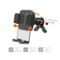 WCV-07 （TE5147）Airvent Wing Automatical Button Holder WCV Transparent Series for 4-7", ABS