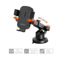 WE5170-02 Dashboard and Windshield Stretch 85-153mm & Rotatable Automatical Button Holder WE5170-CV Vertical for 4-7", ABS