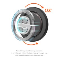 Vacuum Suction Magnetic Car Phone Holder TE5192 16N52 4400GS -black