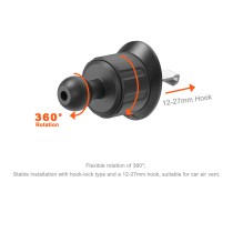 Phone Hoder Base PB-08 Airvent Hook rotation black