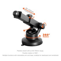 Phone Hoder Base PB-02 Dashboard and Windshield Stretch 85-150mm & Rotatable