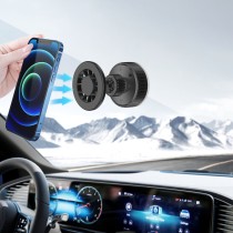 Vacuum Suction Magnetic Car Phone Holder NE5378, N45 with 36 Magnets ,3800 GS ,360° Rotating