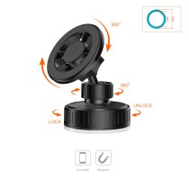 Vacuum Suction Magnetic Car Phone Holder NE5378, N45 with 36 Magnets ,3800 GS ,360° Rotating