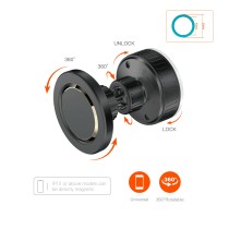 Vacuum Suction Magnetic Car Phone Holder TE5192 16N52 5400GS -black