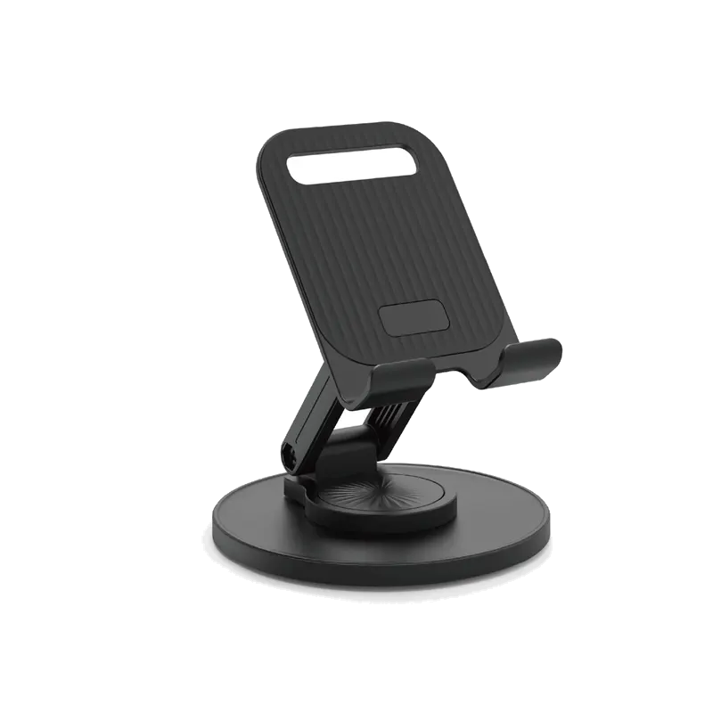 Rotating foldable desktop phone stand