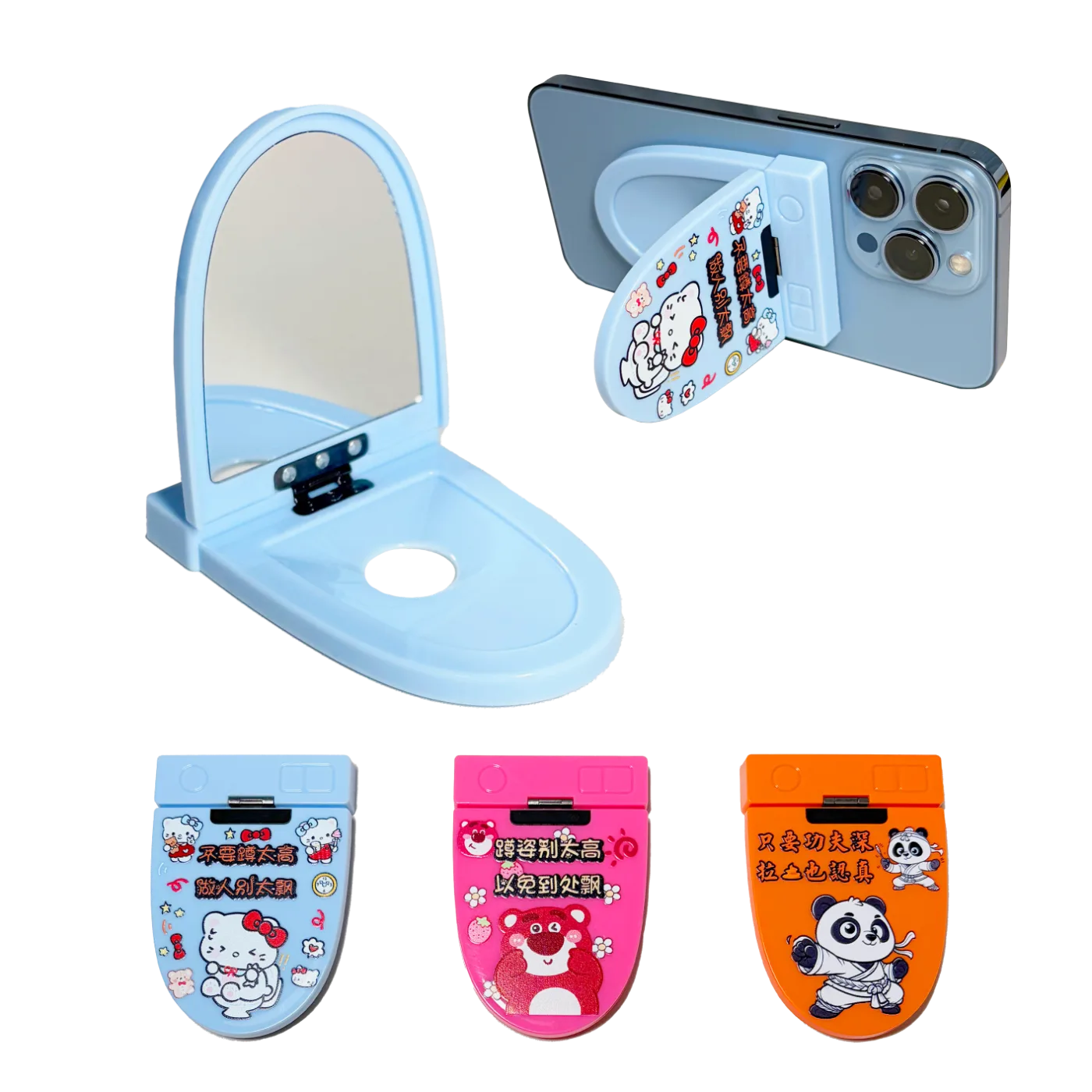 HD-1080 Magnetic Holder HD-1080 Foldable Triangular Angle-Adjustable with Mirror